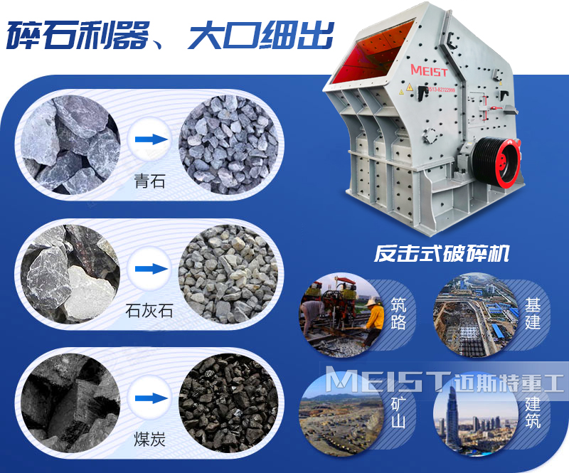 反擊式破碎機(jī)大口細(xì)出、碎石利器